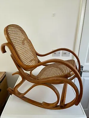 £35 • Buy Antique Childs Wood & Wicker Rocking Nursery Chair
