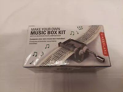 Kikkerland Make Your Own Music Box Kit Compose Your Own Melodies NEW/SEALED B33 • $21.50