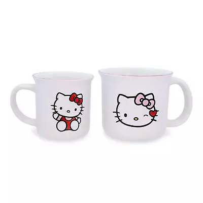 Hello Kitty 9 And 16 Ounce Ceramic Camper Mug Set Of 2 • $14.99