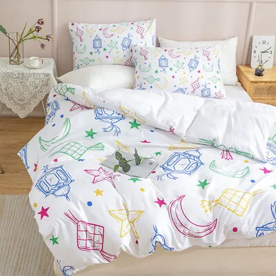 3D Chinese Knot Moon Star Light Quilt Cover Set Duvet Cover Bedding Pillowcases • $67.49