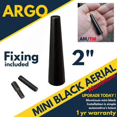 Black Car Aerial Bee Sting Mast Antenna Ariel Arial Mini Radio Small Am Fm Roof • £4.79