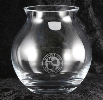 £7 • Buy Dartington Crystal Spray Vase 5 Inches Tall Holsworthy & Dist Ladies Skittles 