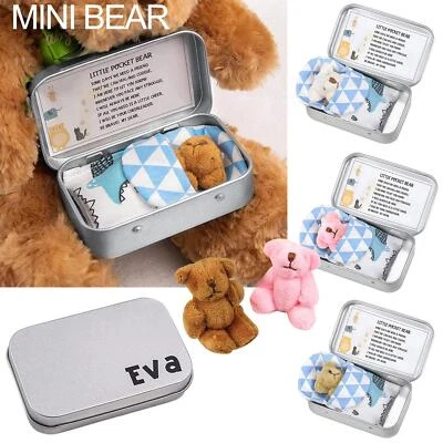 £6.26 • Buy TINY MINIATURE HANDMADE CUTE JOINTED Mini BEAR 4CM/10CM MOBILE BAG CHARM 