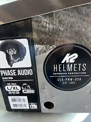 K2 Phase Audio Snow Helmet Black Adult Large/XL • $89.99