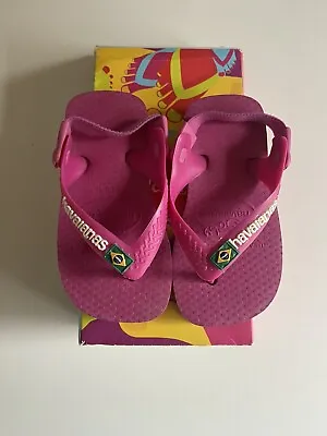 Baby Havaianas Pink Age 1 Year (Euro 21)  Shoes Sandals • £4