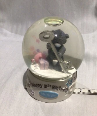 £8.65 • Buy Me To You Snow Gobe Paperweight Tatty Teddy Happy 21st Birthday Rare Gift Idea