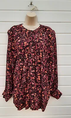 Shirtblousecapsuleautumn Floralboho60's70's80'svintage Stylesize 20 • £6.99