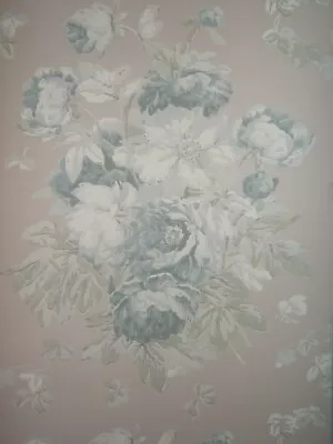 Lee Jofa Mulberry Wallpaper Garden Peony BTR Color Aqua/Sage • $40