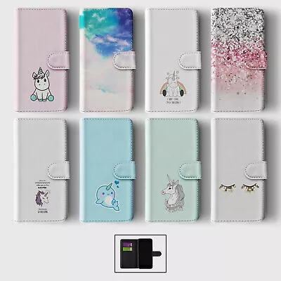 Case For Samsung S20 S10 S9 S8 Plus Wallet Flip Phone Cover Cute Unicorns • £8.99