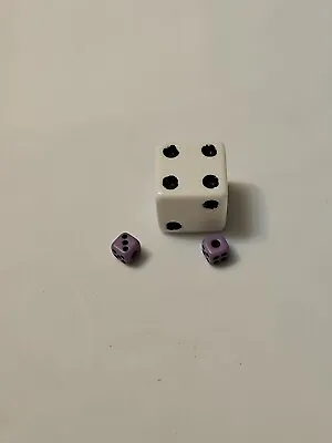 NEW 5mm 50 Purple Black Mini Teeny Six Sided Dice Set RPG Game Miniature Tiny D6 • $10.59