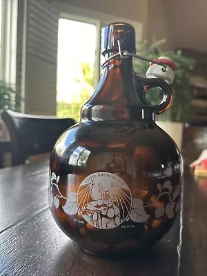 Stone Brewing 2 Liter Beer Growler AirTight Glass Bottle With Topper • $20