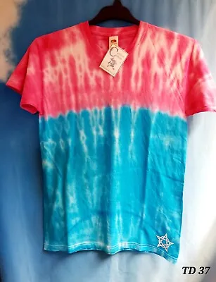 Tie Dye T Shirt Top Tee Hipster Fashion Tye Die Festival Hippy Rainbow Boho • £15