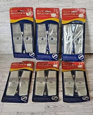 Lot Of 6 1981 White Clear Cycle Products 505 Road Bicycle Wheel Reflectors • $29.99