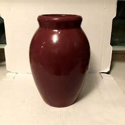 $99.99 • Buy Zanesville Pottery  Vase Oil Jar Maroon