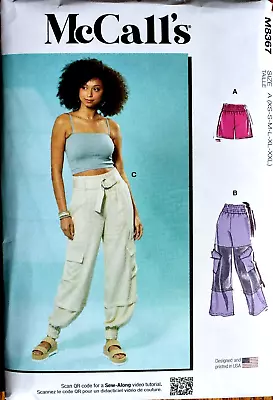 Mccalls Pattern 8367 Pants  Shorts  Misses Sizes Xsm Sm Md Lg  Xl  Xxl Uncut New • $8.95