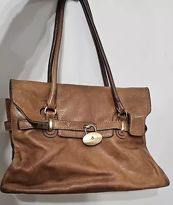 Jasper Conran Real Leather TOTE Shoulder Bag Tan • £25