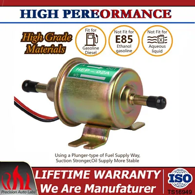 Electric Fuel Pump (4-7PSI) 12V Low Pressure Gas Diesel Inline HEP-02A Universal • $14.69