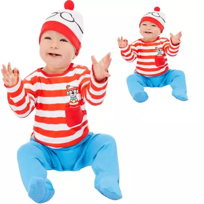 Babies Wheres Wally Costume Boy Girl World Book Day Fancy Dress Outfit • £11.99