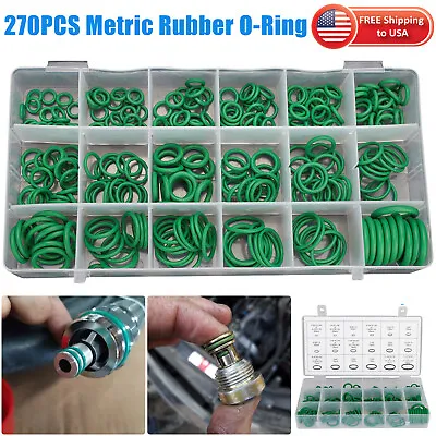 270PCS Metric Rubber O-Ring Washer Assortment Kit Gasket Automotive Seal Set US • $9.98