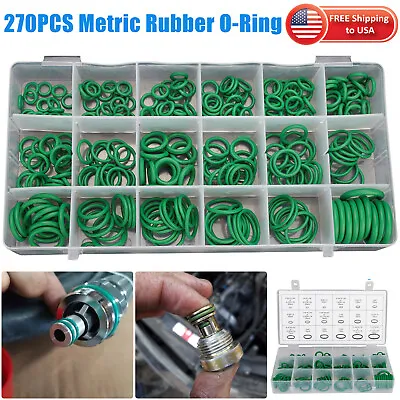 270Pcs/Set Metric Rubber O-Ring Washer Assortment Kit Gasket Automotive Seal BOX • $10.98