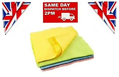 6 X Microfiber Micro Fibre 14cm X 14cm Camera Lens Glasses Phone Cleaning Cloth  • £3.57