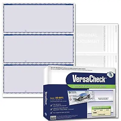 Secure Checks - 750 Blank Business Checks - Blue Premium - 250 Sheets Form #3... • $33.69