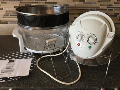 £15 • Buy Halogen Oven With Extender Ring, Lid Stand, Wire Racks 12/17 Ltr Capacity .