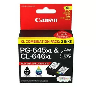 Canon Pixma Ink Cartridge 645 645XL Black Or 646 646XL Colour Single/pack NEW AU • $35.80