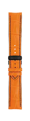 Original MIDO Multifort 22mm M005430A Orange Leather 22mm Band Strap With Clasp • $98