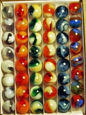Collector Box 48 JABO CLASSIC Marbles. All MINT.  Approx. 5/8 . Beauties!! • $6.99