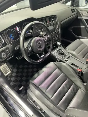 P2M Checker Front Rear Floor Mat For Volkswagen MK7 Golf GTI Hatch 4DR 5DR 15-21 • $95