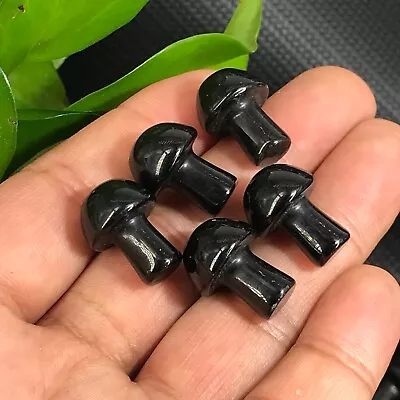 10pc Natural Obsidian Mushroom Quartz Crystal Reiki Healing Gem Random • $5