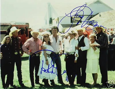 Dallas - Patrick Duffy & Larry Hagman Autograph Signed Pp Photo Poster • £6.89