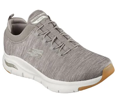 Skechers Shoes Men Arch Fit Sport Extra Wide Slip On Taupe Mesh Comfort 232301 • $56.99