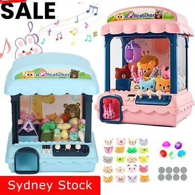 Mini Claw Machine Kids Arcade Doll & Candy Catch Grabber With Lights & Music AU • $53.99