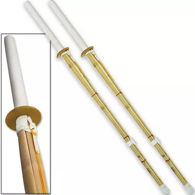 $32.35 • Buy PAIR Kendo Bamboo Shinai Set Flex Training Practice Bokken Sword Martial Arts 