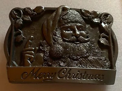 Rare Santa Claus Limited Edition Masterpiece Belt Buckle Old Stock Org Package • $45