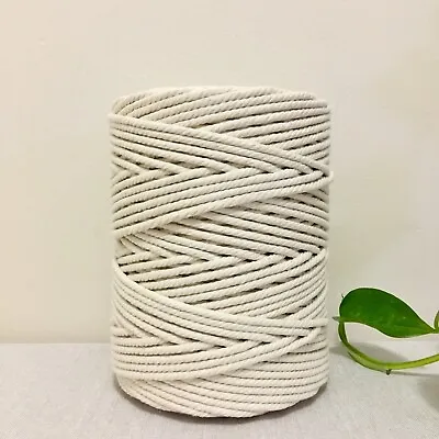 5mm Macrame Cord 100% Cotton Made 4 Ply Macrame Rope Craft Supply • $46