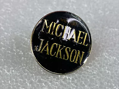 Circular Michael Jackson Pin Up Black Yellow Gold Lettering Collectors • $3.99