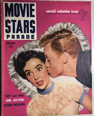 MOVIE STARS PARADE Magazine February 1950 Roy Rogers Elizabeth Taylor Cover • $14.99