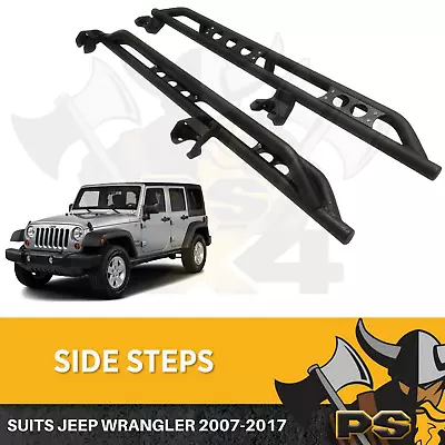 Side Steps For Jeep Wrangler JK 2007-2017 4 Door Rock Sliders • $399