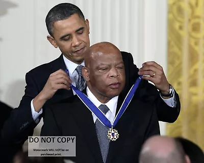 Barack Obama Awards Presidential Medal To John Lewis - 8x10 Photo (ab-750) • $8.87