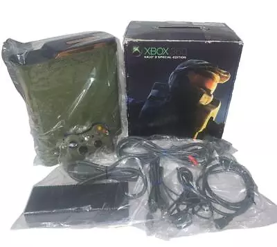 Xbox 360 Green Console Halo 3 Special Edition With Box RARE Good Condition • $569.99