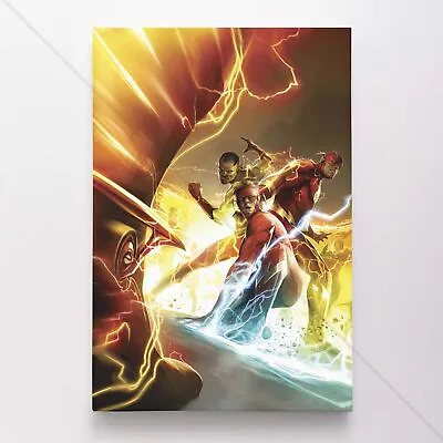 $54.95 • Buy Flash Poster Canvas DC Justice League Comic Book Cover Art Print #9429