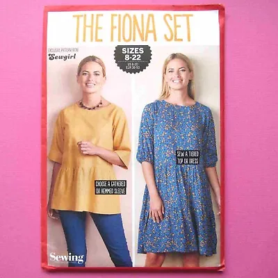 £5 • Buy The FIONA TIERED TOP & DRESS Simply Sewing Paper Cutting Pattern Size 8 – 22 NEW
