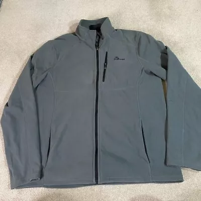 Macpac Jacket Mens 2XL XXL Grey Full Zip Outdoors Fleece Polartec Lightweight • £27.83