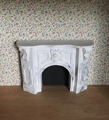 Vintage Dollhouse Fireplace Miniature 1:12 Victorian Heavy Faux Marble Resin • $49.95