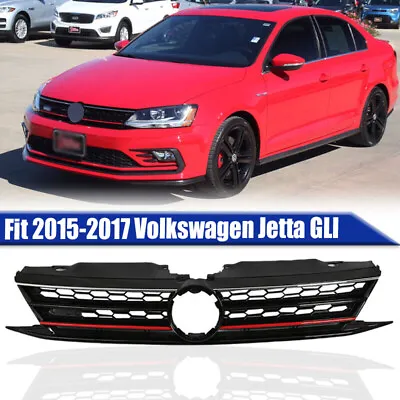 Fit 2015 2016 2017 Volkswagen Jetta GLI Front Upper Grille Honeycomb W/Red Trim • $43.99