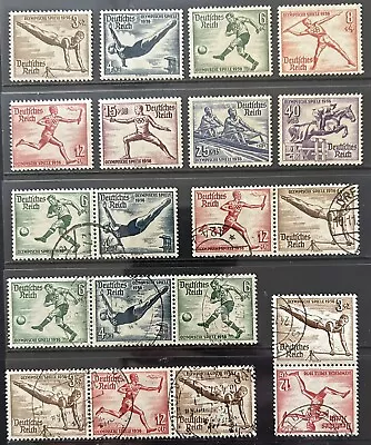 Germany 1936 Summer Olympics Berlin MNH/MLH + Se-Tenant & Tete-Beche Used • $1.22