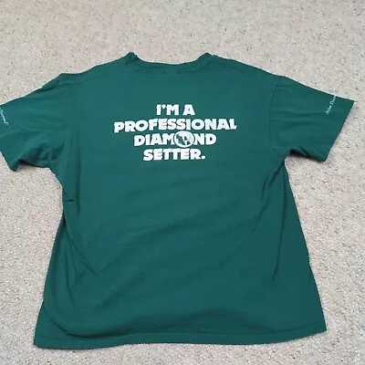 Vintage Anchor Wall Systems T Shirt Mens XL Green Diamond Setter Single Stitch • $22.88